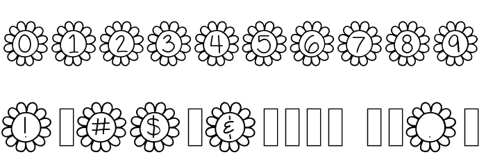 Flower Power Thin Font OTHER CHARS