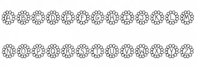Flower Power Thin Fonte MAIÚSCULAS