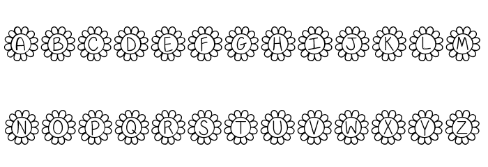Flower Power Thin Font LOWERCASE