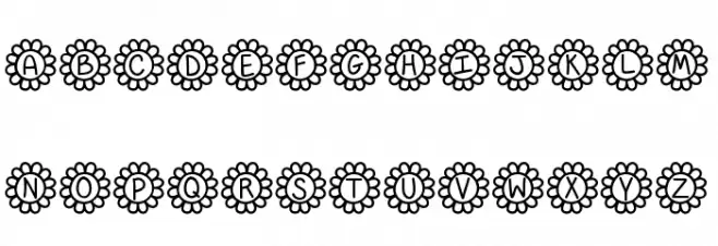 Flower Power خط أحرف كبيرة