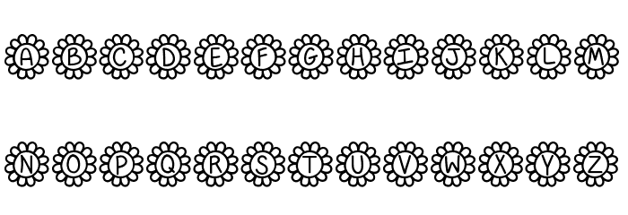 Flower Power Font LOWERCASE