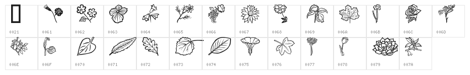 Flower-Show Character Map