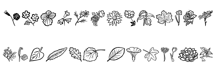 Flower-Show Font LOWERCASE