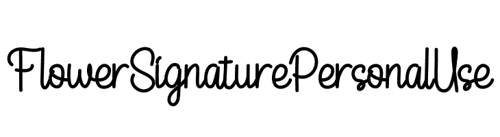 Flower Signature Personal Use  नि: शुल्क फ़ॉन्ट्स डाउनलोड
