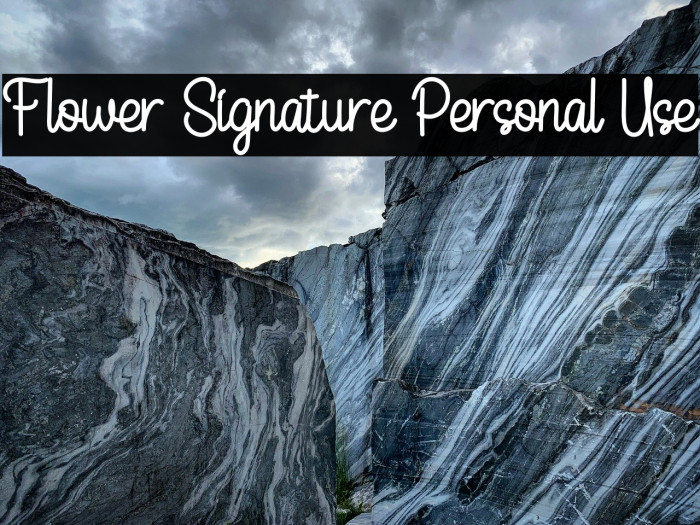 Flower Signature Personal Use Example 1