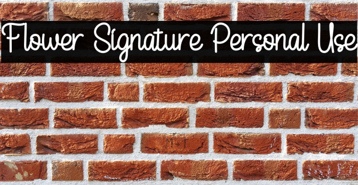 Flower Signature Personal Use Example 3