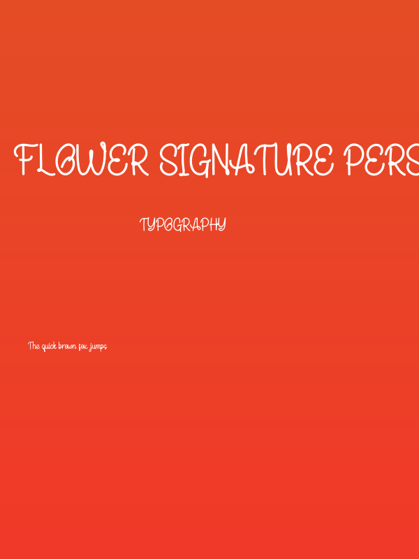 Flower Signature Personal Use Poster