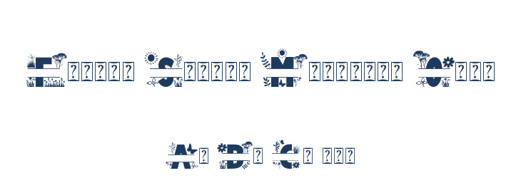 Flower Spring Monogram Only Font Preview