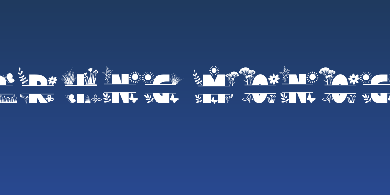 Flower Spring Monogram Only Social Header