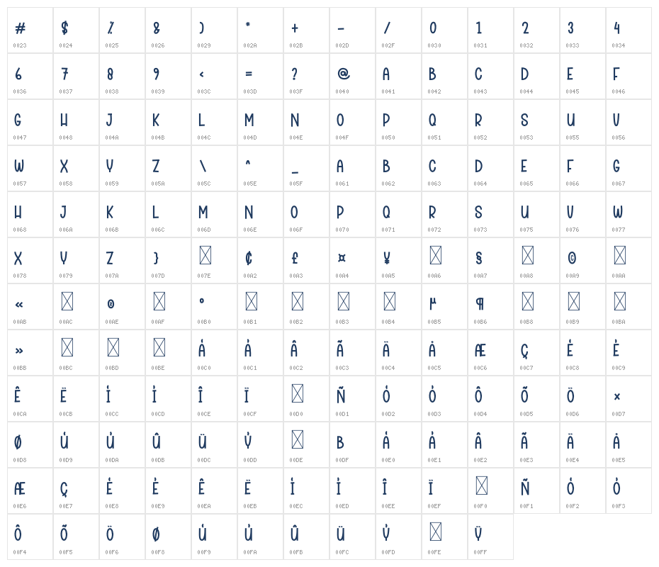 Flower Summer Character Map