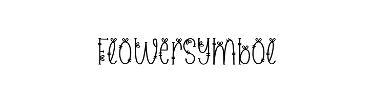 Flower Symbol  Frei Schriftart Herunterladen