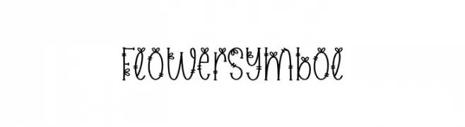 Flower Symbol  Frei Schriftart Herunterladen