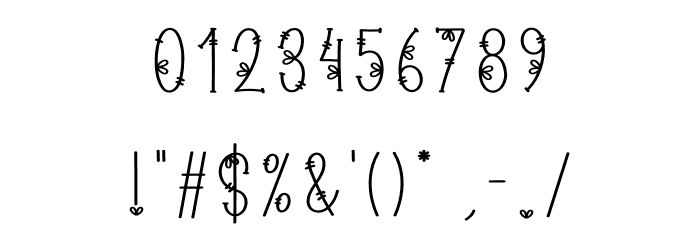 Flower Symbol Font Alte caractere