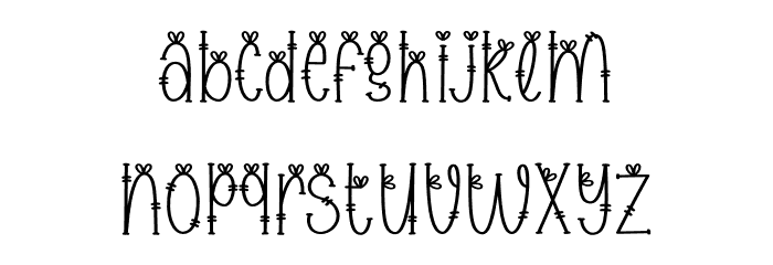 Flower Symbol Font Litere mici