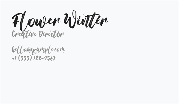 Flower Winter Business Card