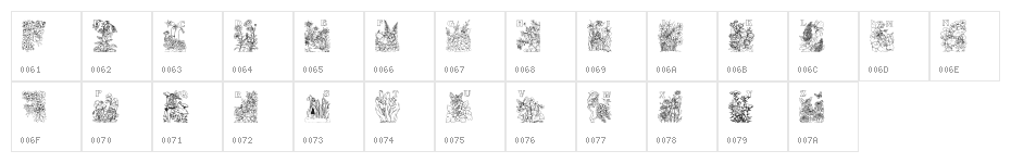 Flower and Fairy Alphabet Character Map