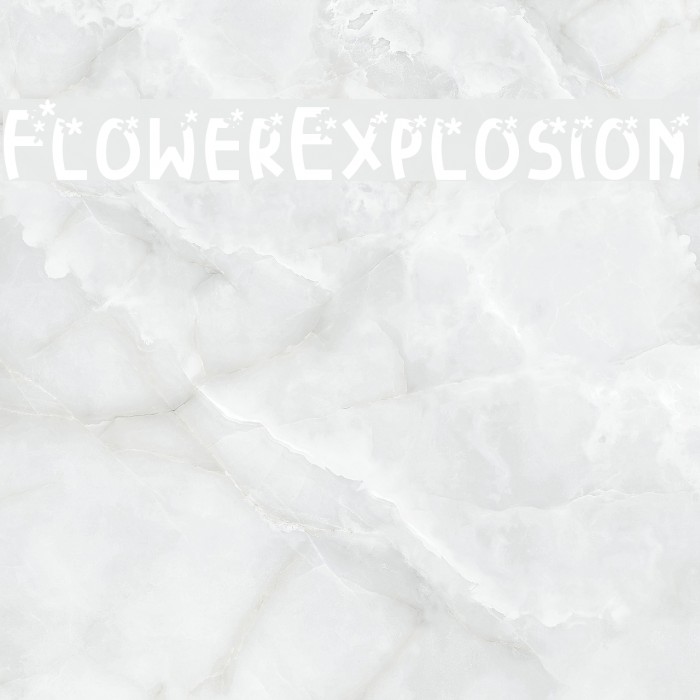 FlowerExplosion Font examples