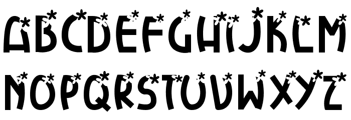 FlowerExplosion Font LOWERCASE