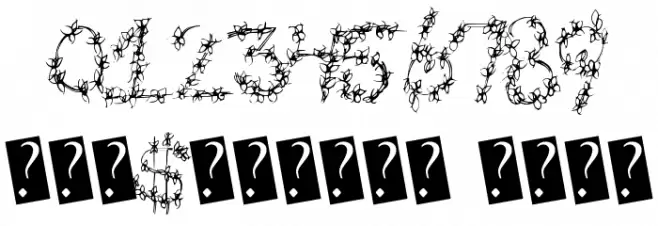 FlowerHeader Font OTHER CHARS