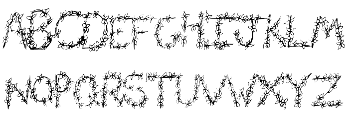 FlowerHeader Font LOWERCASE