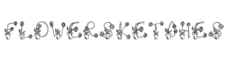 FlowerSketches  नि: शुल्क फ़ॉन्ट्स डाउनलोड