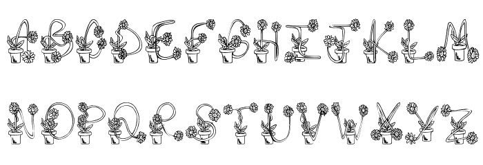 FlowerSketches Font LOWERCASE