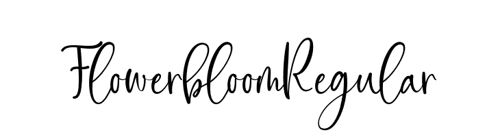 FlowerbloomRegular  Скачать бесплатные шрифты