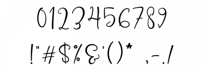 FlowerbloomRegular Font OTHER CHARS