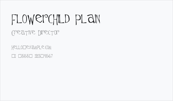 Flowerchild Plain Business Card