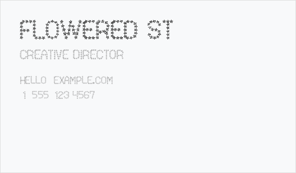 Flowered St Business Card