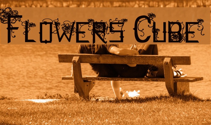 Flowers Cube Font examples