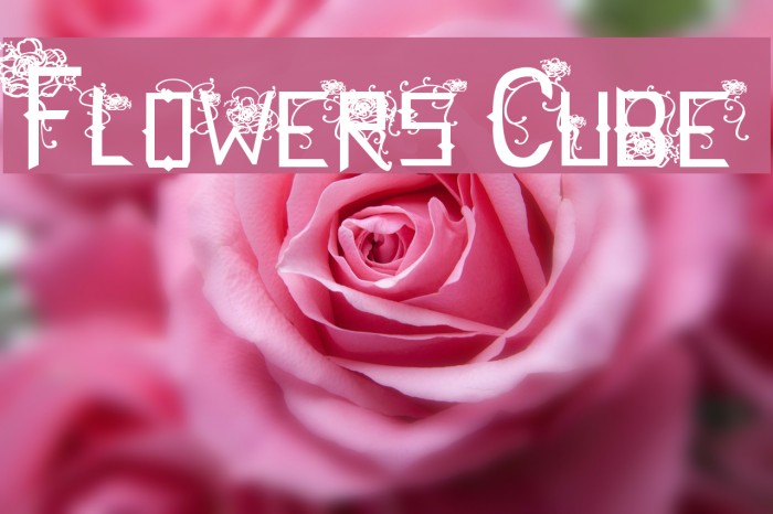 Flowers Cube Font examples