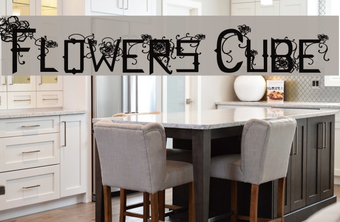Flowers Cube Font examples