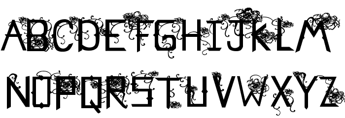 Flowers Cube Font LOWERCASE