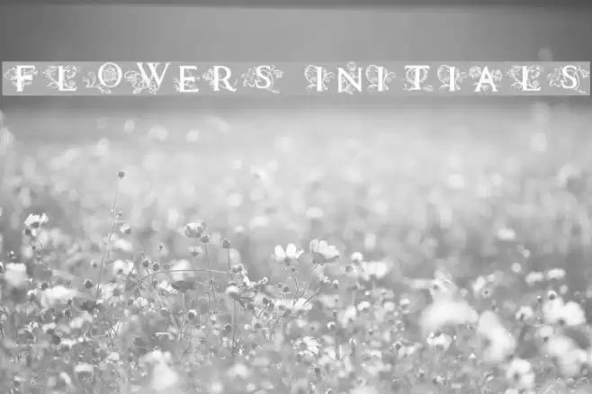 Flowers Initials Font examples