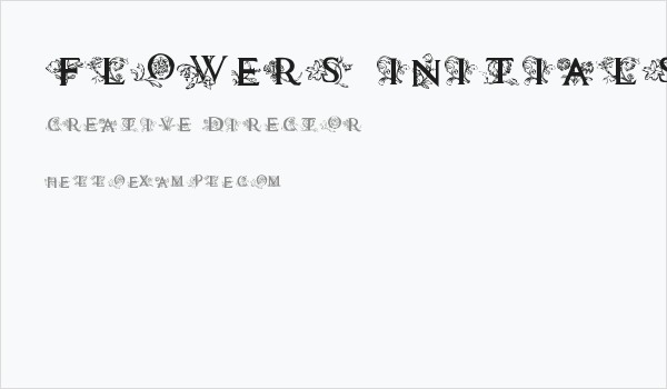 Flowers Initials Business Card