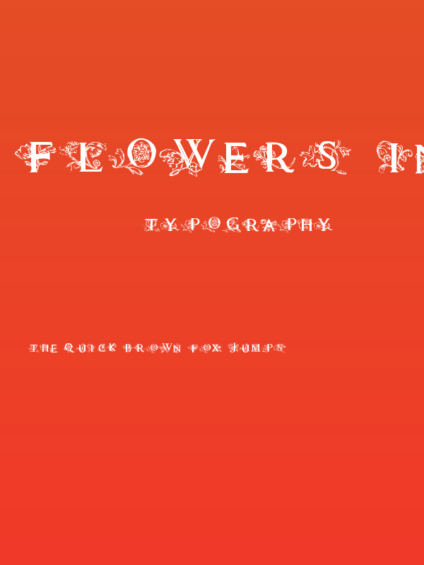 Flowers Initials Poster