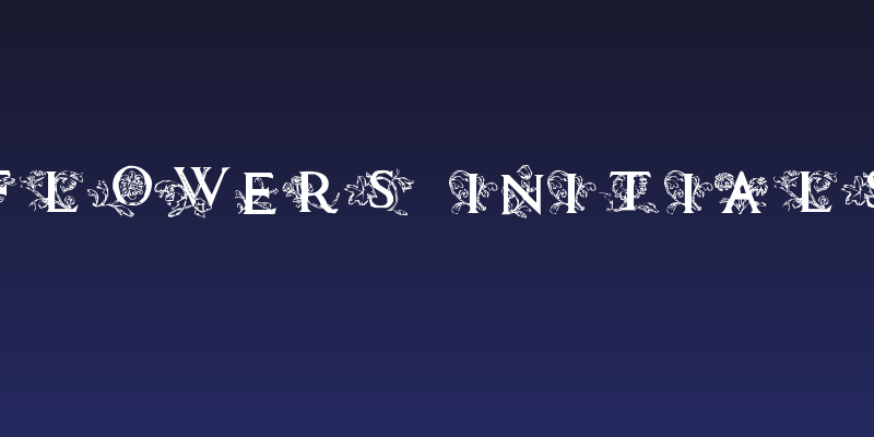 Flowers Initials Social Header