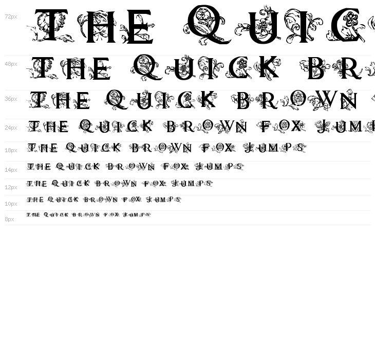 Flowers Initials Waterfall