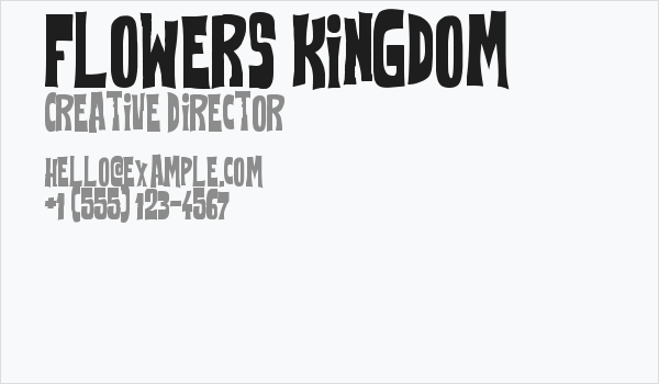 Flowers Kingdom Business Card