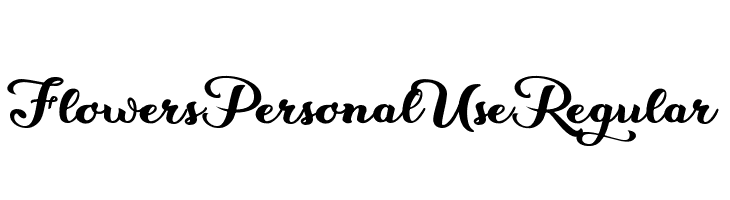 Flowers Personal Use Regular  免费字体下载