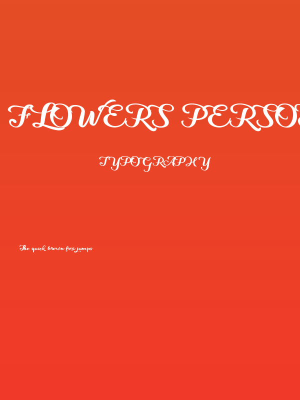 Flowers Personal Use Regular Poster