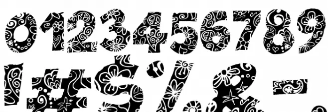 Flowers Power Nega Font OTHER CHARS