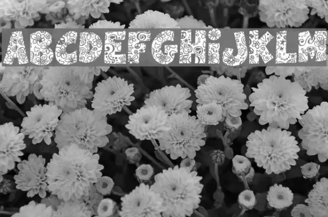 Flowers Power Nega Font examples