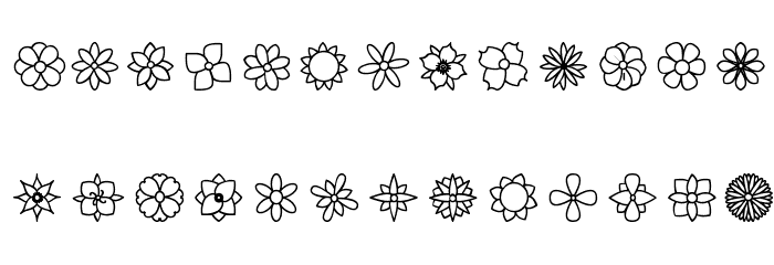 Flowers St Font LOWERCASE