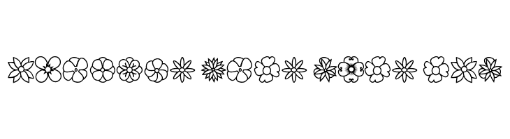 Flowers dots bats tfb Font