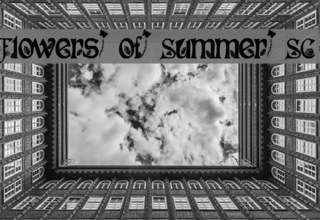 Flowers of Summer SC Font examples