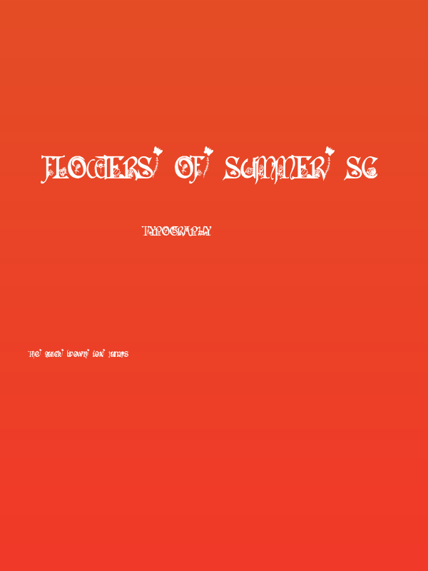 Flowers of Summer SC Poster