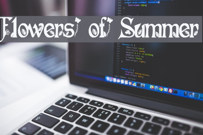 Flowers of Summer Font examples