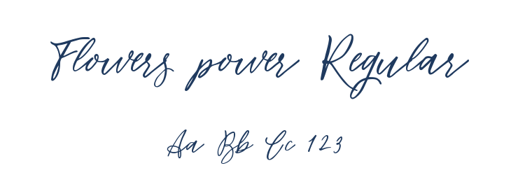 Flowers power Regular Font Preview